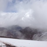 Uitzicht vanaf de hoge pas 5140m