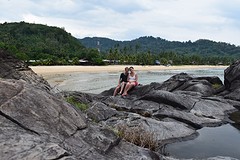 Op de beroemde rots van Tioman eiland