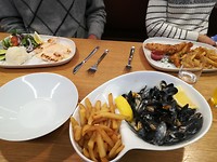 Mosselen aan de haven