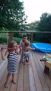 Lirich, Rider en Forest, Kids aan het spelen..