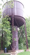 Een grote water toren.. In Blyth...