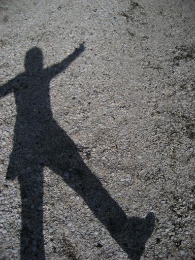 op het strand in St Kilda!