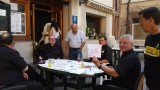 stempel met tekening voor het gesloten klooster