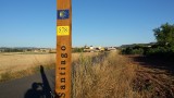 578 km te gaan... om de km nu een paaltje