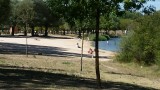 park met strandje voor Burgos