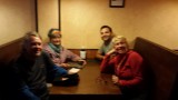 Bonny (amerika), Christian (Duitsland), Paul (Ierland) samen pizza gegeten. mmm