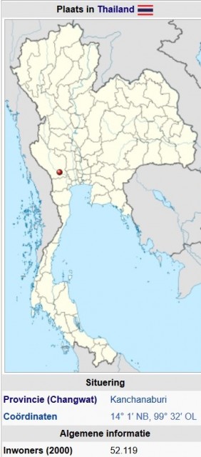 Kanchanaburi kaart