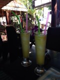 Fresh pineapple shakes