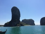 Railay beach, met de boot onderweg van Ao Nang naar Koh Lanta
