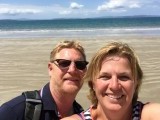 Heerlijk laatste keer op het strand.