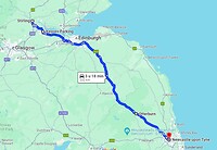 Striling - Falkirk - Newcastle upon Tyne