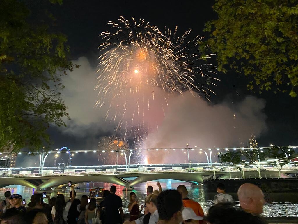 vuurwerk bij F1
