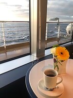 Eerste koffie smaakt heerlijk met dit uitzicht.