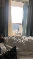 Bed met zeezicht.