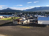 Akureyri in zicht.