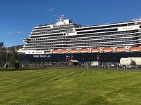 In de zon in Akureyri