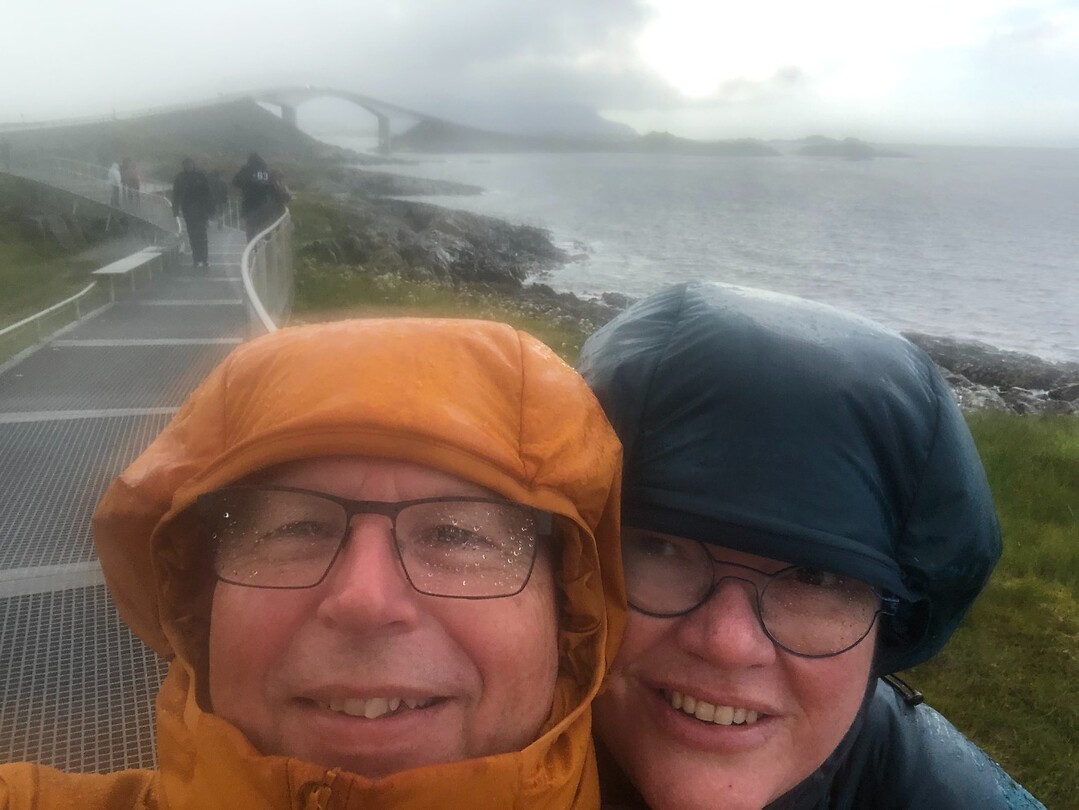 We konden nog lachen ondanks de regen