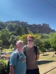 Met zicht op Edinburgh castle.