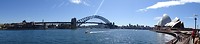 Panorama Opera House en Harbour bridge