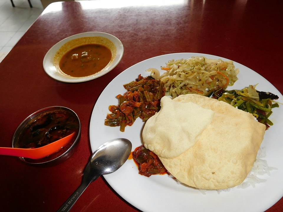 Indische maaltijd, lekker!!