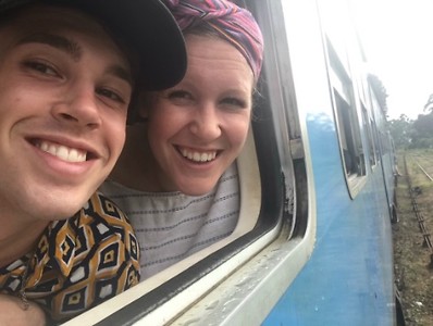 Siblings on the go!