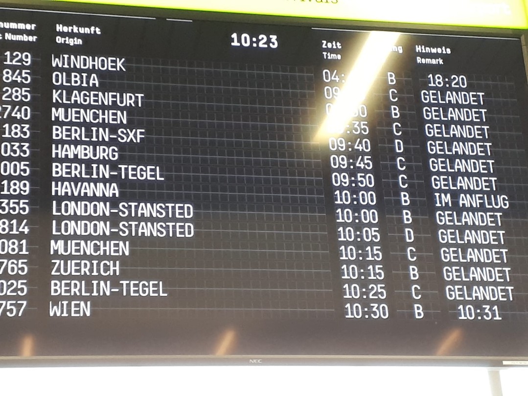 Aankomst airport Keulen/Bonn