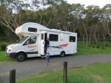 One Mile Beach - onze camper!