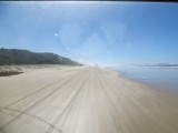 Fraser Island - 75 Mile Beach, de highway van Fraser