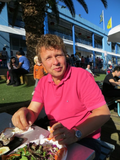 Stefan aan het genieten