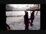 Verwoesting sneeuwman