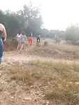 Samen met de groep onderweg naar het kasteel
