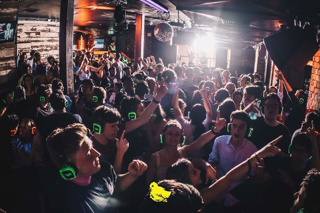 Silent disco at Scary Canary