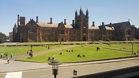 View from Fisher Library
