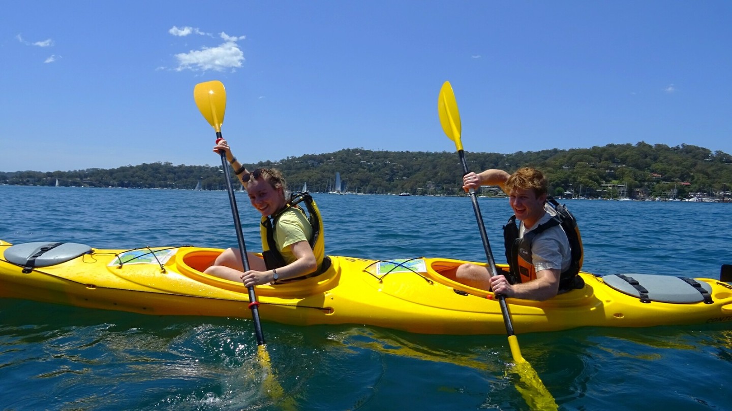 Kayaking around Scotland Island