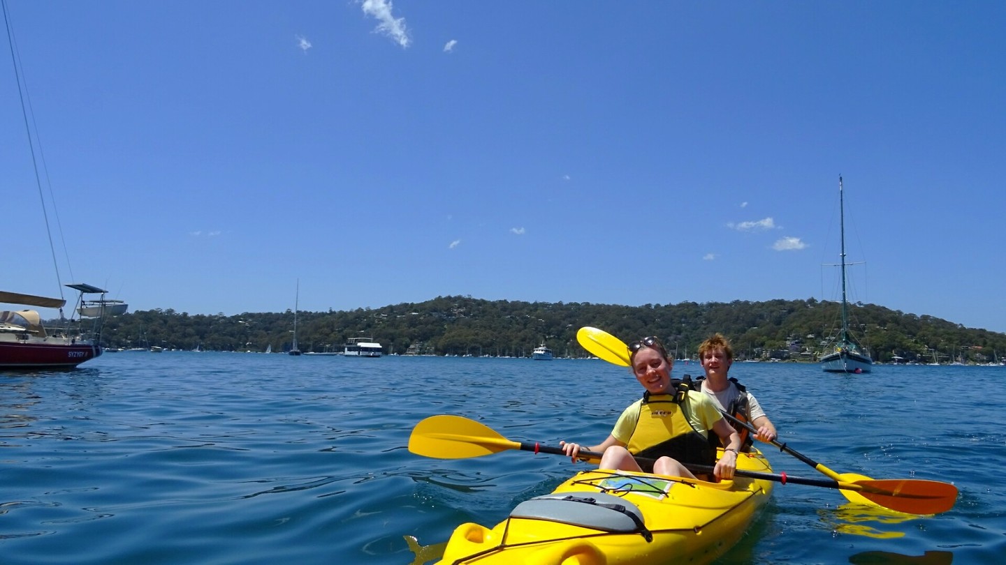 Kayaking around Scotland Island