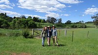 At Maddie's farm with Mike and Maddie