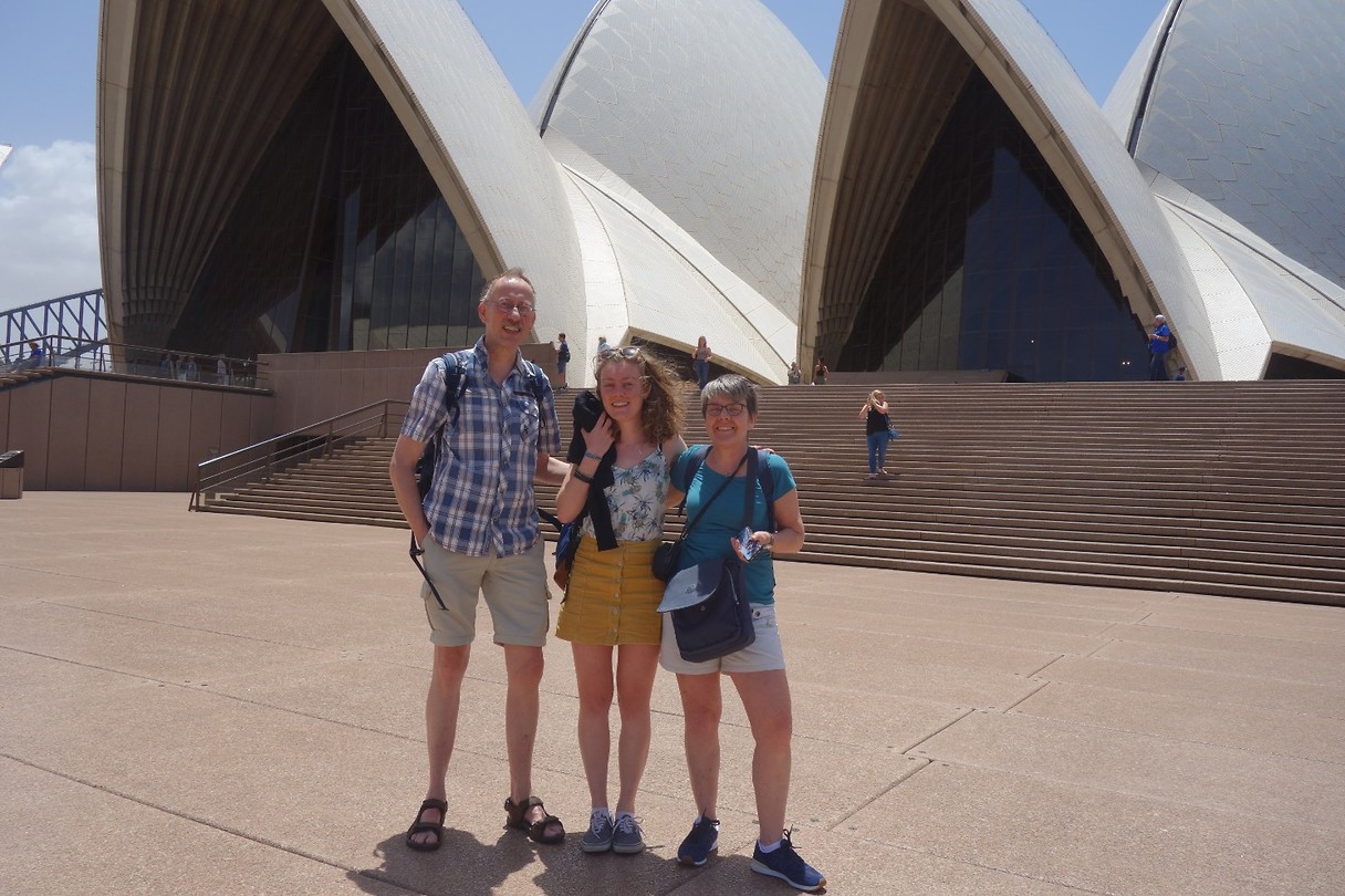 Opera House with mum and dad