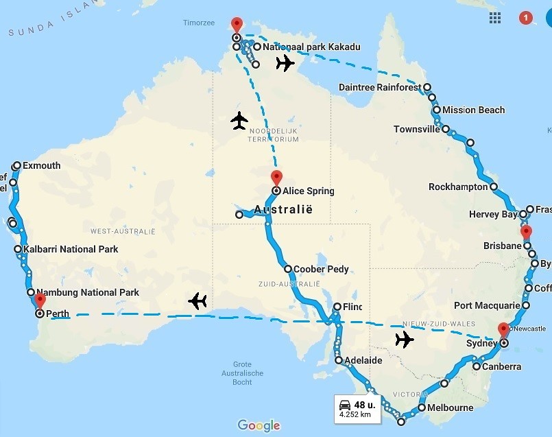 Travel route