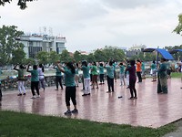 Local morninggym in Mandalay