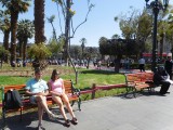 Sjak en Sabien op Plaza de Armas