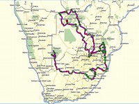 Zuidelijk Afrika_route