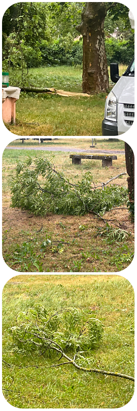 storm op de camping