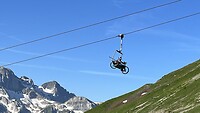 met de mountainbike naar boven