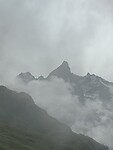 mistig en koud op de top
