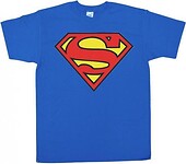 Superman shirt, auto laden ging als een trein