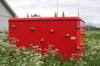 One of the art decorations of containers