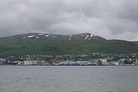 Leaving the blue city of Sortland