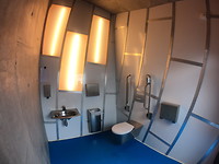 Inside the toilet