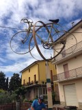 Alvast een standbeeld voor de tour Roma