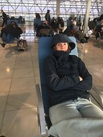 De airco in Addis Abeba airport stond een beetje hoog.